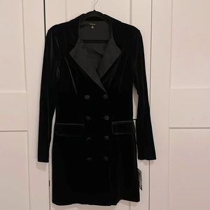 velvet blazer dress M